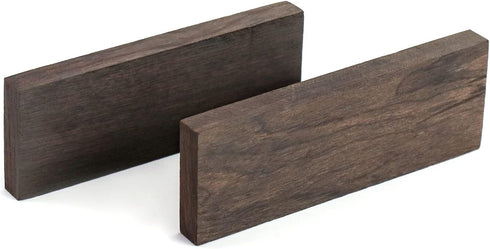 QWORK Black Ebony Lumber Wood Timber Handle Plate, 2 Pack Lumber Durable Wood Handle Blanks for Music Instruments DIY Tools and Cutter handles, Bl...