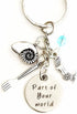 Part of Your World Gift for a Princess Little Mermaid Accessories Ariel Silver Charm Keychain I Merchandise for Women...