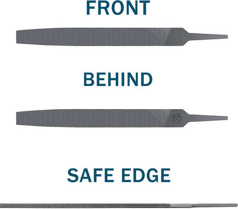 6-inch Flat Medium Cut File Double Cut Teeth High Carbon Steel Hand File Single Cut Hardened without Handle Ideal for Wood, Metal, Plastic...