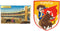 A-ONE Spanish Bullfighting Arena Spain 3D Decorative Whiteboard Magnet 1PC+Cute Matador Souvenir Military Patch 1PC, Polyresin Whiteboard Magnet, ...