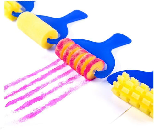 Art & Craft Painting Drawing Tools Mini Flower Sponge Brush Set Fun Kits Early DIY Learning...