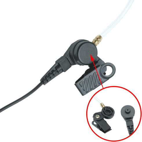 Sarcia VX-6R Earpiece Headset with PTT Mic and Acoustic Tube for Yaesu VX-6 VX-7R VX-170 FT-270 Standard Horizon HX210 HX400 HX750S Walkie Talkie ...