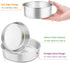 E-far Cake Pan Set of 3 (4 inch/6 inch/8 inch), Stainless Steel Small Round Layer Cake Baking Pans, Perfect for Tier Smash Cake, Non-Toxic & Healt...