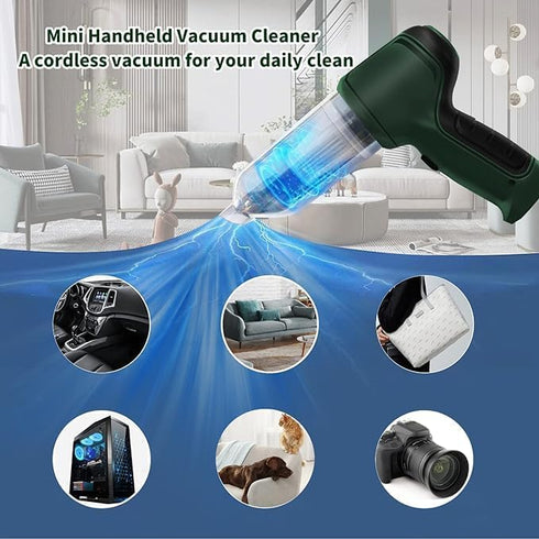 Handheld Vacuum Cordless car Vacuum Cleaner High Power Handheld Portable Car Vacuum 5000PA Suction Handheld Vacuum Cordless Mini Vacuum for car, H...
