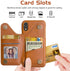 LOHASIC Wallet Case for iPhone XR, 5 Card Holder Phone Cover to Men Women, Vintage PU Leather Credit Slot, Magnetic Clasp Kickstand Flip Folio Por...
