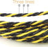 Fish Tape 49FT Wire Fishing Tools 6.0mm Diameter 3 Wires Twisted with Guide Spring, Ideal for Wire Fishing Black and Yellow 15m...