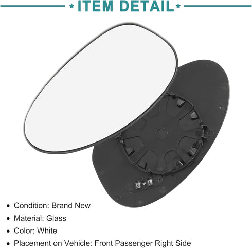 ACROPIX Passenger Right Side Rear View Heated Mirror Glass Replacement Fit for BMW 328i with Backing Plate...