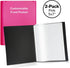 CRANBURY Small Photo Album 5x7 (Pink), 2-Pack Plastic Photo Book, 24 Pockets Show 48 Pictures, Mini Picture Binder with Customizable Album Cover, ...