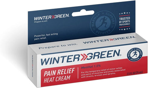 Wintergreen Heat Cream - Oil, Liquid Pepper Extract, & Menthol - Powerful, Fast-Acting Muscle Heating Rub, (2.5 Fl Oz)...