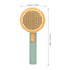 Pet Grooming Brush, Portable Self Cleaning Pet Slicker Brush Cute Indoor Cat Pumpkin Hair Brush Dog Brush for Shedding Short and Long Haired Gogs,...