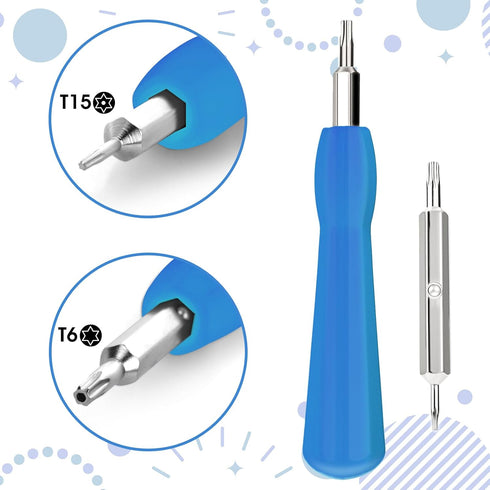 Doorbell Screwdriver Replacement,Double-Ended T6 T15 Screwdriver with 40Pcs T6 T15 Screws for Doorbell Replacement Bit Fit for All Doorbells Inclu...