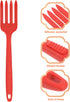 Healeved Silicone Flexible Forks Silicone Cooking Fork Nonstick Blending Fork Ultimate Fork for Cooking Utensil for Kitchen Stir Mix Mash Red...