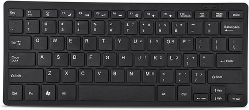 Yoidesu Mini Wired Keyboard, Thin Full Size USB Wire Corded Keyboard,Portable 78 Keys USB Multimedia Game Office Keyboard, Suitable for PC, Comput...
