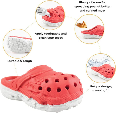 Dog Chew Toy,Durable Rubber Slipper Toy for Puppy,Dog Tough Toys for Pet Training and Cleaning Teeth,Interactive Puppy Toys Aggressive Chewers Sma...