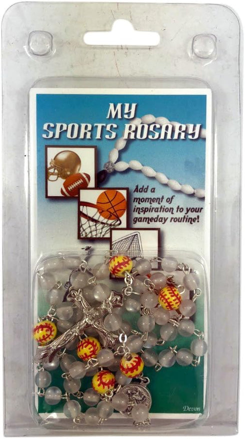 My with White Acrylic and Colored Softball Beads, 13 Inch...
