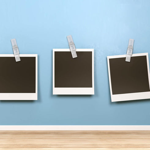 30 Pieces Small Size Hanging Wall Clips Plastic Wall Clips Hanger Clips for Pictures, 60 Pieces Sticky Strips for Home Office (Clear, 1.8 x 0.3 in...