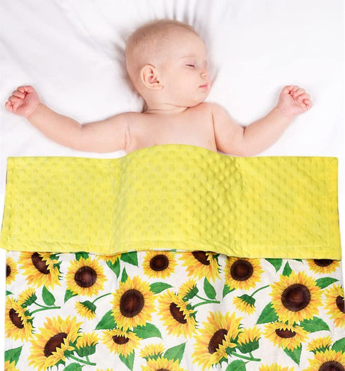 Boyoung Baby Blanket, Soft Minky Warm Blanket for Boy or Girl, Receiving Blanket with Double Layer Dotted Backing for Newborns Nursery Stroller To...