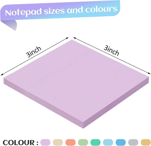 Joyberg 18 Pads Sticky Notes, 3x3” Aesthetic Sticky Notes, 9 colors of Neutral Notes for Office, School, Home Desks, and More, 50 Sheets/Pad...