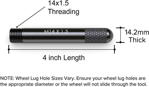 Wheel Hanger Alignment Pin Guide Tool - Metric 14x1.5 Threads - Wheel Lug Bolt Automotive Mechanic Tool Compatible with Audi Volkswagen Mercedes B...