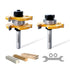 Tongue and Groove Router bit Set of 2 Pieces 1/2 Inch Shank Router Bit 3 Teeth Adjustable T Shape Wood Milling Cutter Woodworking Tool by CSOOM...
