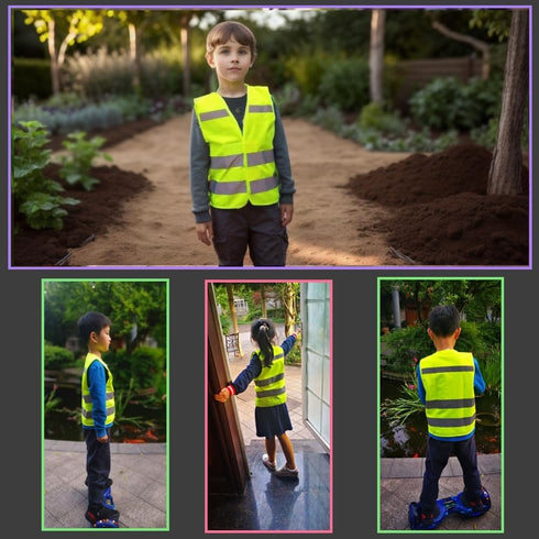 Hi Vis Kids Safety Vest| Lightweight,Adjustable & Comfy |Toddler Safety Vest,Reflective Vest Kids,toddler construction vest for Cycling & Running...