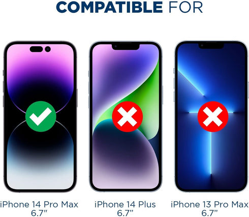 Tech Armor 1 Pack Privacy Ballistic Glass Screen Protector Compatible for Apple NEW iPhone 14 Pro Max 5G 6.7 Inch Tempered Glass 2022...