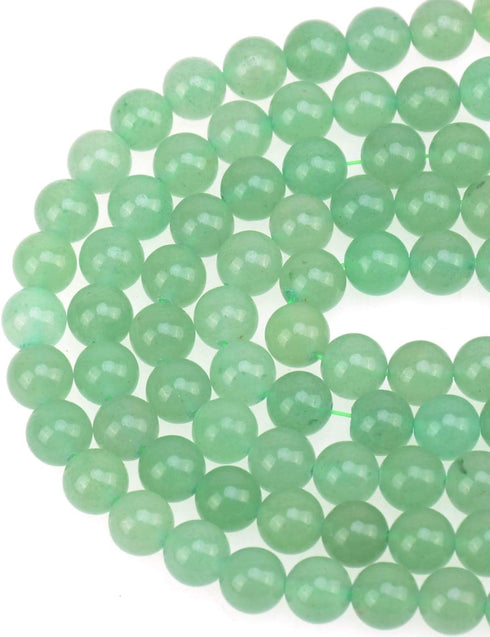LPBeads 100PCS 8mm Natural Green Aventurine Beads Gemstone Round Loose Beads for Jewelry Making with Crystal Stretch Cord...
