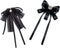 2 Pieces Black Necktie Bowtie Lace and Ribbon Brooch Pins for Women Rhinestone Crystal Bow Brooch(1pc Lace,1pc Ribbon)...