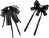 2 Pieces Black Necktie Bowtie Lace and Ribbon Brooch Pins for Women Rhinestone Crystal Bow Brooch(1pc Lace,1pc Ribbon)...