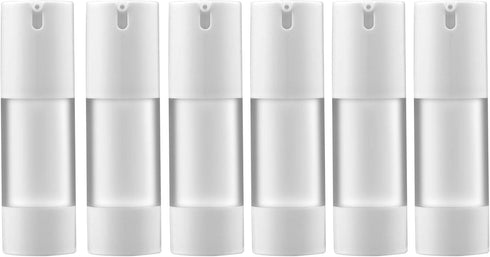 longway 1 Oz (30ML) Empty Refillable Airless Pump Bottle,Travel Foundation Containers,Airless Cosmetic Pump Bottle for Hand Sanitizer, Toner,Gel,H...