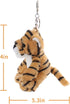 Apricot Lamb Cute Toys Plush Classic Tiger Stuffed Animal Soft Keychain for Kids Bag, Purse, Backpack, Handbag (4 Inches)...