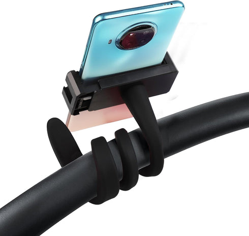 Stroller Phone Holder Portable Cell Phone Seat Stroller Phone Mount with Non-Slip Flexible Arm Flexible Phone Holder Stroller Accessories for Trea...