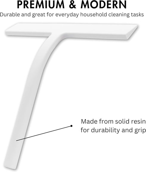 9 inch Squeegee Set with Over Wall Hanger, Suction Cup, and Hook, Glass Cleaning Squeegee for Shower Doors, Windows, Glass Doors, Bathrooms, Mirro...