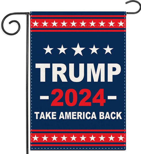 ERT Donald Trump 2024 Garden Flag Double Sided 12X18 Inch Outdoor Take America Great Flag President Flags MAGA...