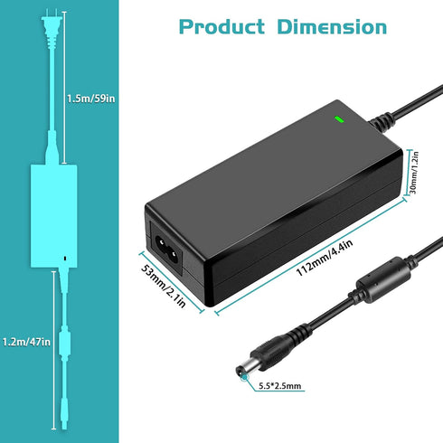 Security Camera Power Supply, 12V AC Adapter, for Lorex, Samsung, Q-See, Night Owl, Swann, Annke Cameras and CCTV DVR Surveillance System, with 8-...