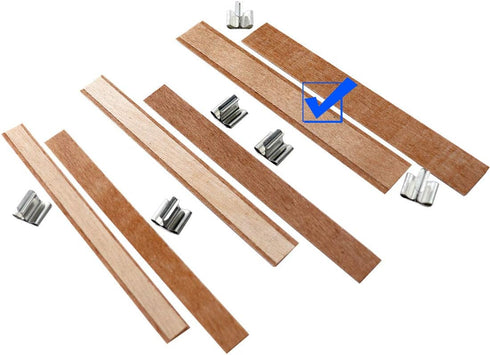20PCS Lenisc Double Layered Wood Wicks with Metal Base Clips for Candle Making Craft Natural 2 Layers Wooden Candle Wicks for DIY Soy Wax Candles ...
