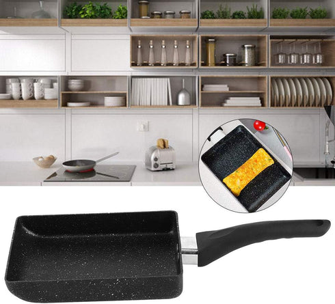 Tamagoyaki Pan, Japanese Omelette Pan, Rectangular Non-Stick Mini Frying Cooker with Anti Scalding Handle Japanese Egg Pan Gas Stove and Induction...