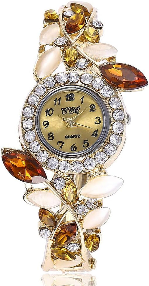 Weicam Women 5 Pack Luxury Watch Bracelet Diamond Flower Lady Retro Wholesale Wrist Watch Jewellery...