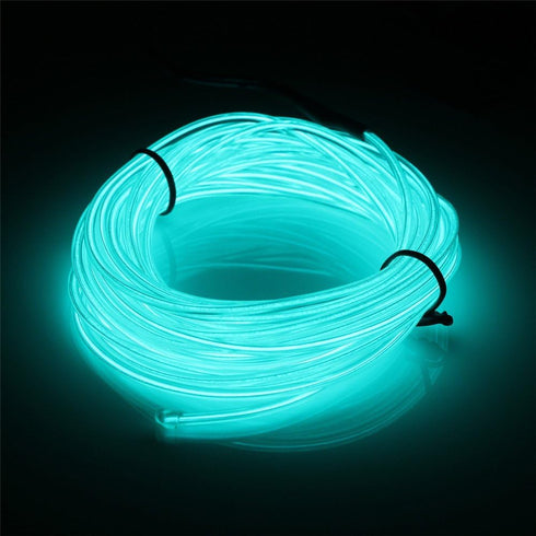 JIGUOOR EL Wire Battery Pack 16.4ft / 5m Bright Neon Light Strip 360° Illumination Neon Tube Rope Lights for DIY, Festival, Party Decoration, Pub,...