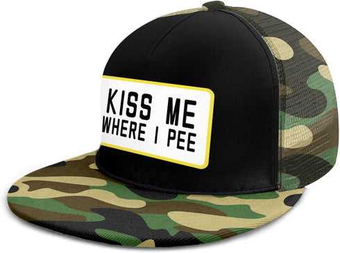 kiss me where i pee Hat Sandwich Vintage Adjustable Baseball Caps Sun Cap Unisex Outdoor Moss Green...
