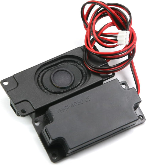 Heyiarbeit 4Ohm 3W Internal Magnet Speaker with Wire and 4 Pin Terminal Mini Loudspeaker 2.76"x1.18"x0.67" (LxWxH) Player Speaker Square for DIY E...