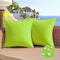 All Smiles Outdoor Waterproof Throw Pillow Covers 16x16 Set of 2 Green Decorative Patio Tent Bed Sofa Living Room Furniture Sunbrella Cushion Case...