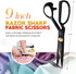 Fabric Scissors Professional (9-inch), Premium Scissors for Fabric Cutting with Bonus Measuring Tape - Made of High Density Carbon Steel Shears, S...