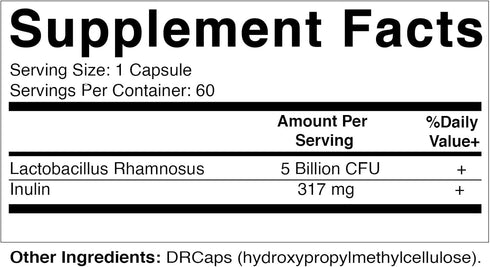 Vitamatic Lactobacillus Rhamnosus 5 Billion per DR Capsule (10 Billion Per 2 Capsules) - 60 Count - Advanced Digestive & Immune Support - Made wit...