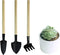 Andiker Mini Gardening Tools, 3pcs Portable Garden Hand Tools Set, Miniature Gardening Rake Trowel and Shovel for Seedlings, Bonsai, Succulents, H...
