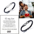 LIU JUN To My Man Bracelet For Men, Infinity Leather Braided Husband Birthday Inspirational Gifts From Wife I Love You Forever And Always Handmade...