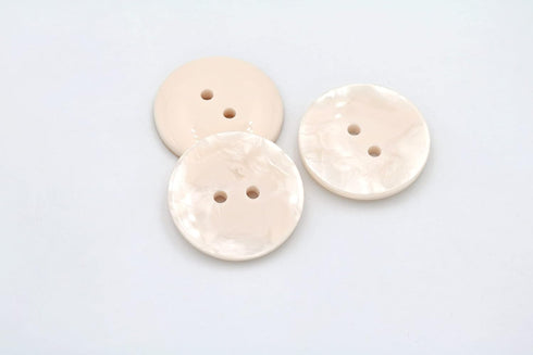 20PCS Resin Round Buttons Craft Sewing Snaps 2 Holes Handmade DIY Accessories (Beige, 15mm)...