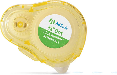 AdTech Removable Adhesive Dots Glue Runner, Clear .375" - 3 Pack...