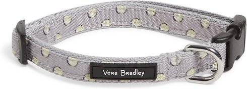 Vera Bradley Women's Recycled Lighten Up Water-repellent Adjustable Pet Collar, Tennis Ball Dots, Small...