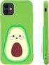 Cute iPhone 11 Case, Avocado Funny Fruit Shaped Soft Silicone 3D Cartoon Full Protection Shockproof Back Cover Cases Skin for Girls Kids boys Wome...